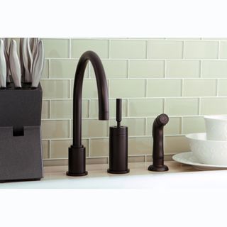 Oil Rubbed Bronze Kitchen Faucet with Side Sprayer