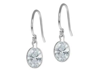 1.52 Ct White 925 Sterling Silver Earrings Made With Swarovski Zirconia