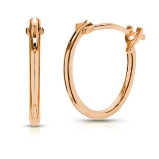 Pori 14k Rose Gold 2x10mm Circle Hoop Earrings   17416840  