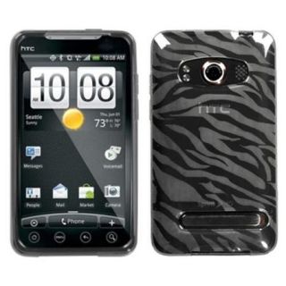 Insten Smoke Zebra Skin Candy Skin Case for HTC: EVO 4G