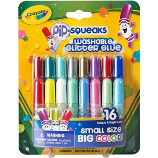 Crayola Pip Squeaks Glitter Glue, 16 Count