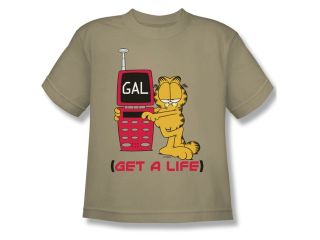 Garfield Boys' Get A Life Youth T shirt Youth X Large Sand