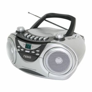 Naxa NPB 241 Portable CD Player, AM/FM Stereo Radio & Cassette Player/Recorder