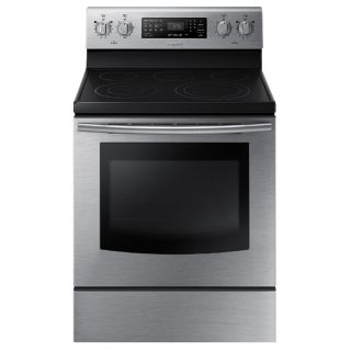 Samsung Smooth Surface Freestanding 5 Element 5.9 cu ft Self Cleaning with Steam Convection Electric Range (Stainless Steel) (Common: 30 in; Actual: 29.88 in)
