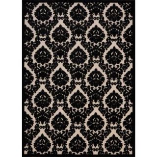 Nourison Overstock Ultima Ivory/Black 7 ft. 9 in. x 10 ft. 10 in. Area Rug 255440