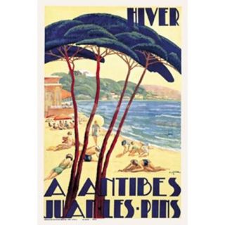 AntibesHiver, ca. 1930 Poster Print by De Guinhald (24 x 36)