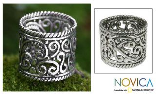 Sterling Silver Floral Rapture Ring (Indonesia)  