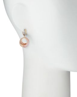 Frederic Sage Small Pink Mother of Pearl & Diamond Venus Twist Earrings