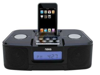 NEW Naxa NI 3103B Alarm Clock AM FM Radio iPod Docking Station NX 3103