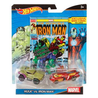 Hot Wheels Marvel 1:64 Scale Car 2 Pack with Comic Book   Spider Man vs. Venom (Color/Styles May Vary)    Mattel