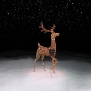  ROEBUCK AND CO 60 Gold Standing Deer with 200 Clear Lights