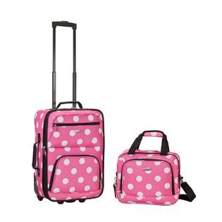 Pc Pink Upright & Tote Luggage Set: Fashionable Travel Duo from