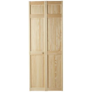 ReliaBilt Solid Core 6 Panel Pine Bi Fold Closet Interior Door (Common: 24 in x 80 in; Actual: 23.5 in x 79 in)