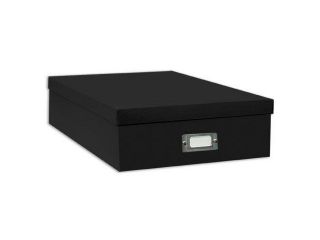 Pioneer Photo Albums OB12BLK Storage Box for Scrapbooks Paper & Supplies Black 3.75X13X14.75