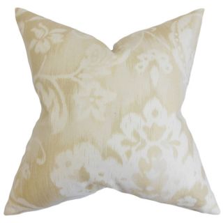 Laelia Floral Feather and Down Filled 18 inch Throw Pillow Coral