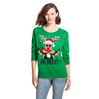 Oh Deer Ugly Christmas Sweater Green   Awake