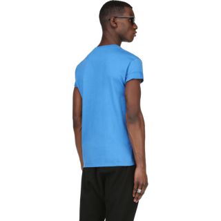 Alexander McQueen Blue Lace Pocket T Shirt