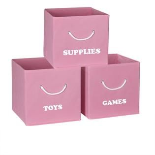 RiverRidge Kids Pink Folding Storage Bin with Print   Supplies   Baby