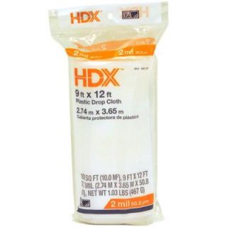 HDX 9 ft. x 12 ft. 2 mil Drop Cloth DCHD 2