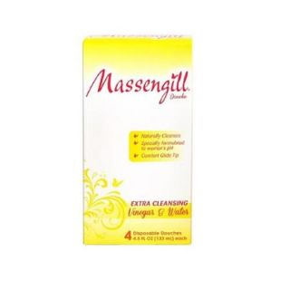 Massengill Extra Cleansing Disposable Douche, Vinegar and Water, 4 ea, 4.5oz (Pack of 2)