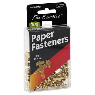 The Boxables Paper Fasteners, 100 fasteners   Office Supplies