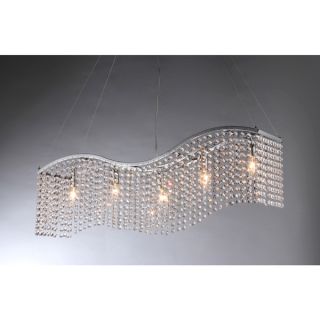 Jacqueline Crystal and Organza 10 light Horizontal Chandelier