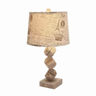 Superior Quality Wooden Table Lamp with Exclusive Carving