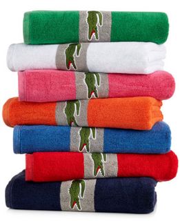 CLOSEOUT! Lacoste Signature Croc Bath Towel Collection   Bath Towels