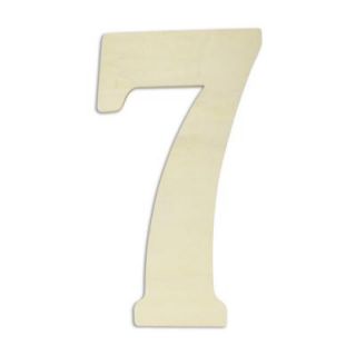 Jeff McWilliams Designs 18 in. Oversized Unfinished Wood Number "7" 300426