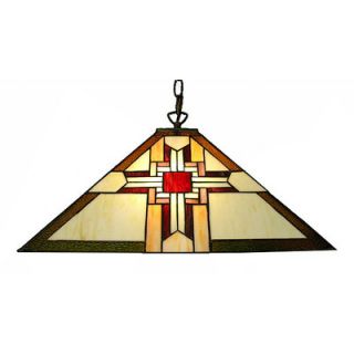 Mission Style 2 Light Pendant by Warehouse of Tiffany