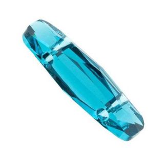 Swarovski Crystal, #5535 2 Hole Column Bead 23.5x5mm, 1 Piece, Indicolite