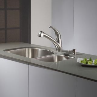Single Handle Single Hole Kitchen Faucet with Pull out Spray Head by