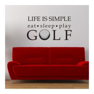 Alphabet Garden Designs Life is Simple Golf Wall Decal
