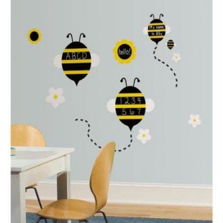 RoomMates RMK1952GM One Decor Spelling Bees Chalk Peel and Stick Wall Decals