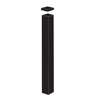 Freedom Black Aluminum Fence Blank Post (Common: 4 in x 4 in x 9 ft; Actual: 4 in x 4 in x 8.83 ft)