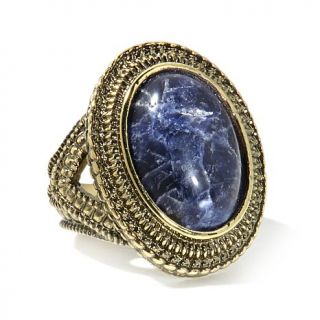 Audrey Hepburn™ Collection Blue Sodalite Cabochon Goldtone Ring   7660389