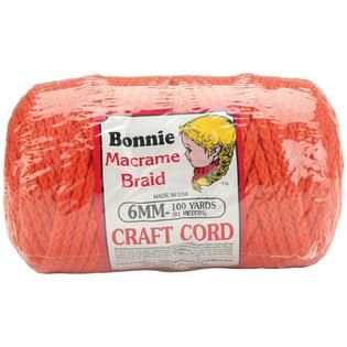 Bonnie Macrame Craft Cord 6mm 100 Yards Orange   Home   Crafts