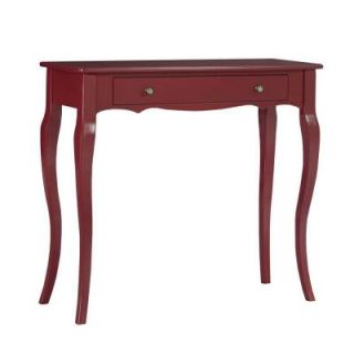 HomeSullivan Lisette Scalloped Front Console Table in Sangria 40643A RD