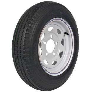 Loadstar 530 12 LRB Trailer Tire and 5 Hole Custom Spoke Wheel   Lawn