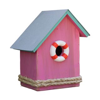 Heartwood 9 in W x 11 in H x 7 in D Pink Bird House