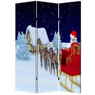 71 x 47 Christmas 3 Panel Room Divider by Screen Gems