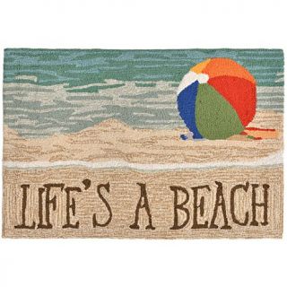 Liora Manne Frontporch Life's A Beach Rug   Sand   27" x 72"   7660434