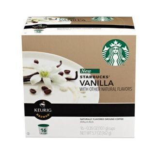 Starbucks Vanilla Coffee K Cups, 0.35 oz, 16 count