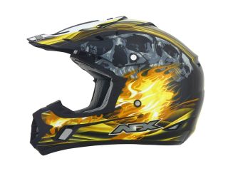 AFX FX 17 Inferno MX Offroad Helmet Black/Yellow Multi LG