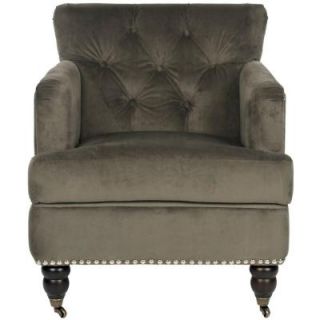 Safavieh Colin Tufted Birchwood Side Chair in Graphite HUD8212H