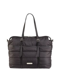 Burberry Abbey Quilted Nylon Diaper Tote Bag