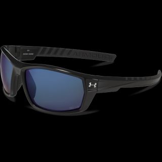 Under Armour Ranger Storm ANSI Sunglasses   Black Frame with Gray/Blue Lens 816202