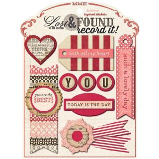 Lost & Found Record It! Layered Stickers   Heirloom