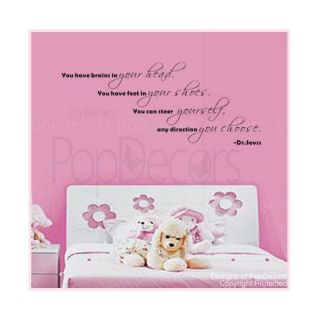 Pop Decors You Have Brains in Your Head Wall Decal