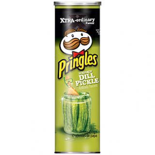 Pringles Xtra Screamin Dill Pickle Potato Crisps 5.96 OZ CANISTER
